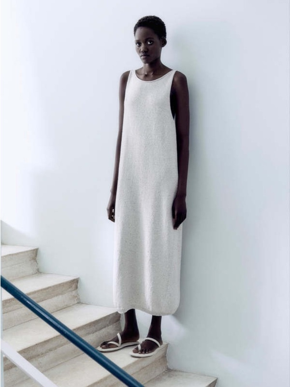 Cordera Heather Cotton Dress in Natural